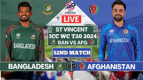 ban vs afg live score|Afghanistan vs Bangladesh, 52nd Match, Super 8 Group 1.